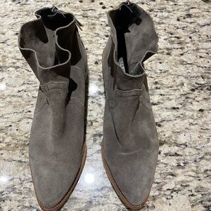 Stylish Gray Suede Ankle Boots